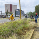 Municipio realizó mega operativo de limpieza y mantenimiento en la carretera 45 sur